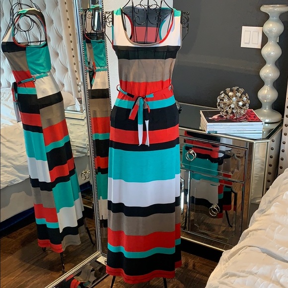 TRUE LIGHT Dresses & Skirts - Multi colored maxi dress❤️